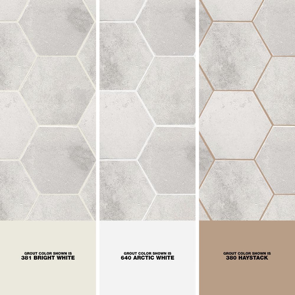 Hayes White Hexagon Matte Porcelain Floor and Wall Tile