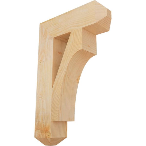 Ekena Millwork 6 in. x 34 in. x 22 in. Douglas Fir Westlake Craftsman Rough Sawn Bracket