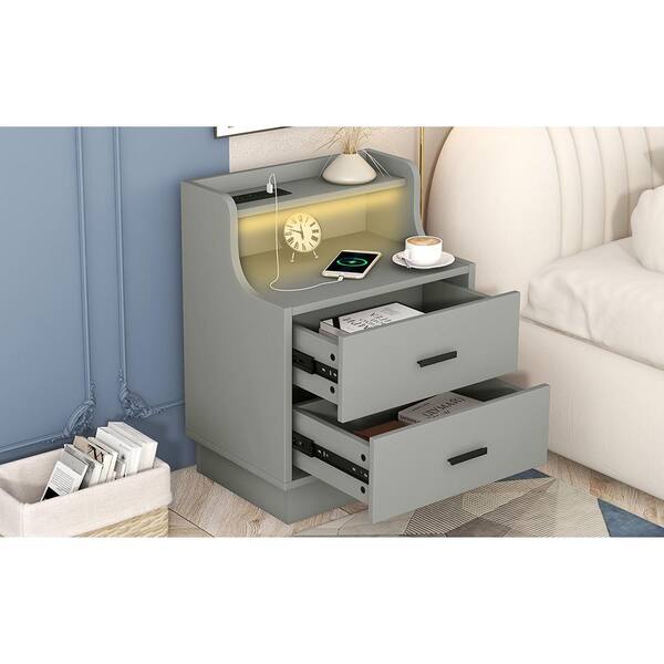 Ikea nightstand on sale with usb