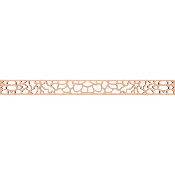 Ekena Millwork Rochester Fretwork 0.375 in. D x 46.375 in. W x 4 in. L Alder Wood Panel Moulding