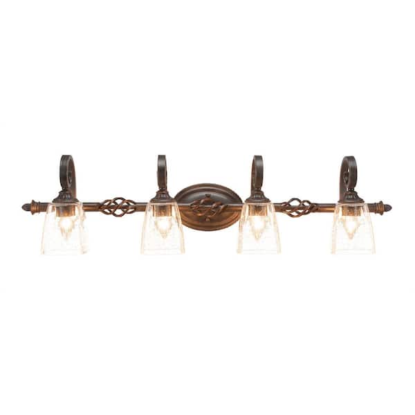 Unbranded Bridgewater 39.5 in. 4-Light Dark Granite Vanity Light