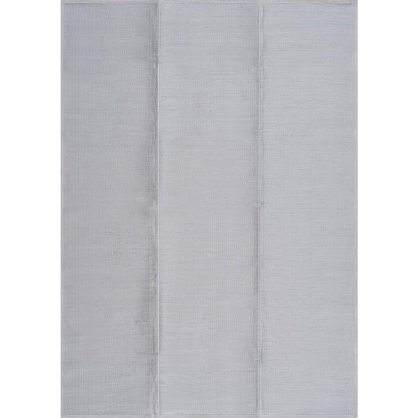 Luna Gray 9 ft. x 12 ft. Solid Indoor/Outdoor Area Rug