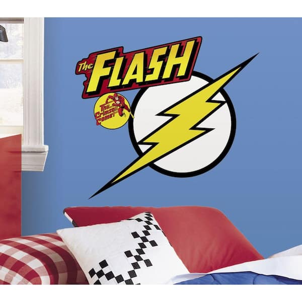 RoomMates 5 in. x 19 in. Classic Flash Logo Peel and Stick Giant Wall Decals