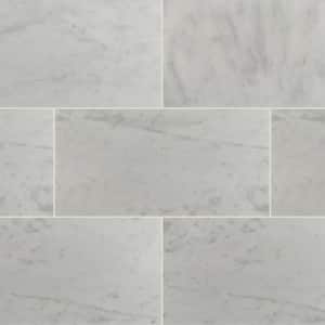 Greecian White 6 in. x 24 in. Polished Floor and Wall Marble Tile (10 sq. ft./Case )
