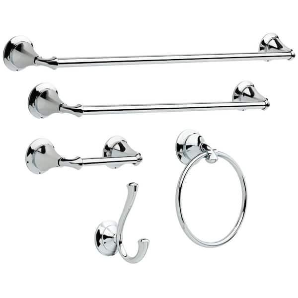Delta Linden Double Towel Hook Bath Hardware Accessory in Polished