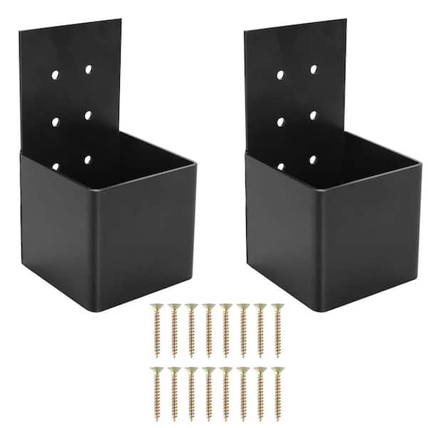 Afoxsos 2-Pieces Heavy-Duty Steel Pergola Post Top Rafter Deck Railing Brackets Connectors Kit for 4 x 4 Wood Posts with Screws