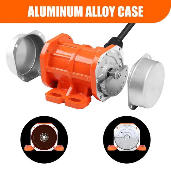 100W 12V DC Vibrator Motor - 5000RPM, 200LBS Force, For Concrete, Salt Spreaders, & Industrial Use