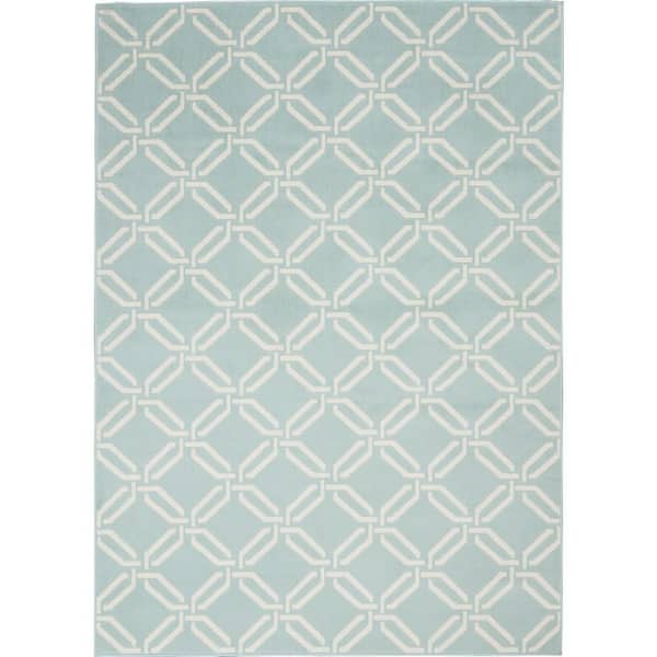 Nourison Jubilant Green 4 ft. x 6 ft. Moroccan Farmhouse Area Rug
