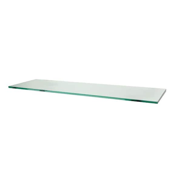 Home Decorators Collection Glacier 36 in. x 8 in. Opaque Glass Shelf