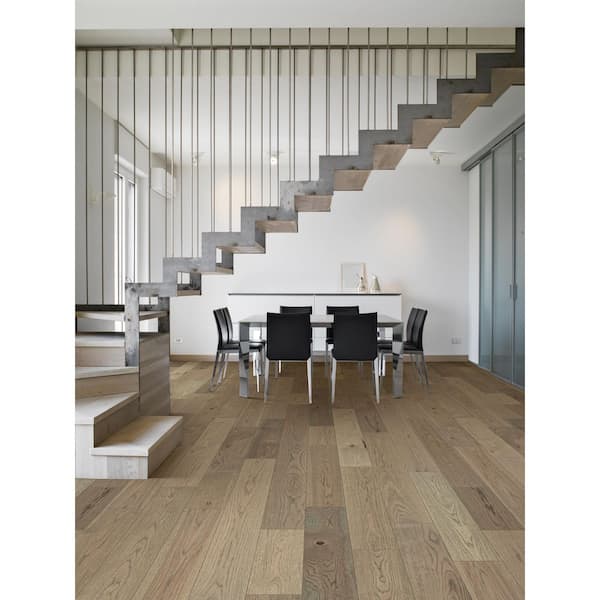 Desert Shadow XL Hickory 9/16 in T x 8.66 in. W Tongue & Groove W-Brushed Engineered Hardwood Flooring (31.25 sqft/case)