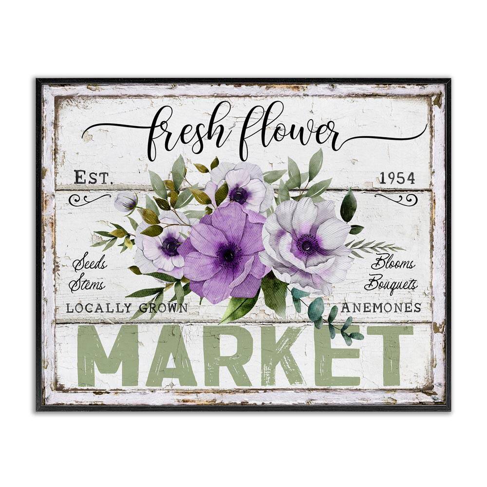 Fresh Flower Market Anemone by Creatif Belle Black Framed Nature Giclee Art Print 16 in. x 20 in. price history on PriceWatchPro