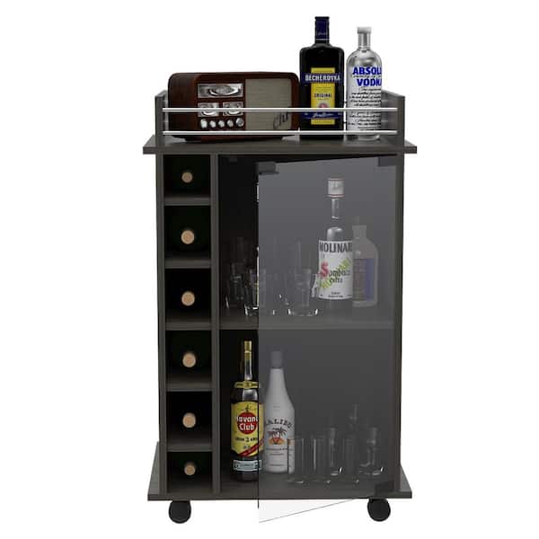 20-Bottle Rich Brown Freestanding Walnut Wood Wine Rack