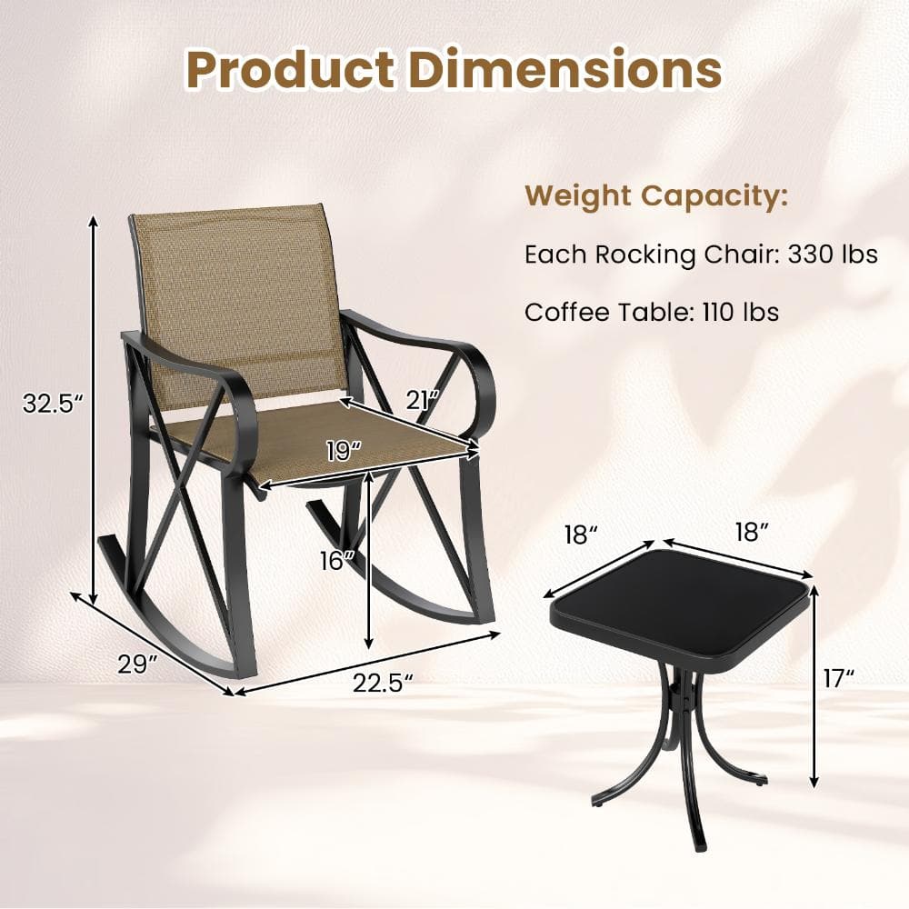 Product dimensions and weight capacity.