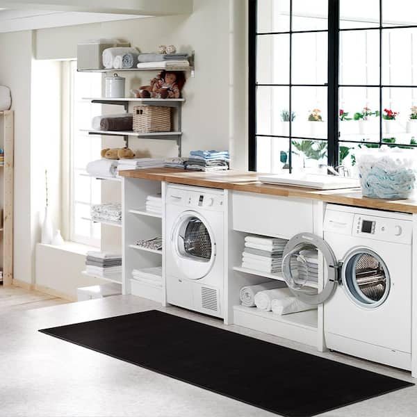 Trion Black 3 ft. x 8 ft. Indoor Area Rug