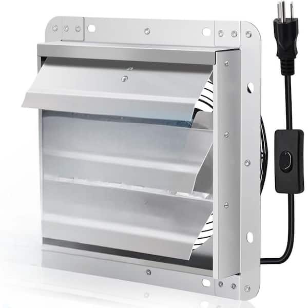 14 in. Shutter Exhaust Fan 1088 CFM Wall Mount Ventilation Fan with ON/OFF Switch for Attic Garage 1450 RPM