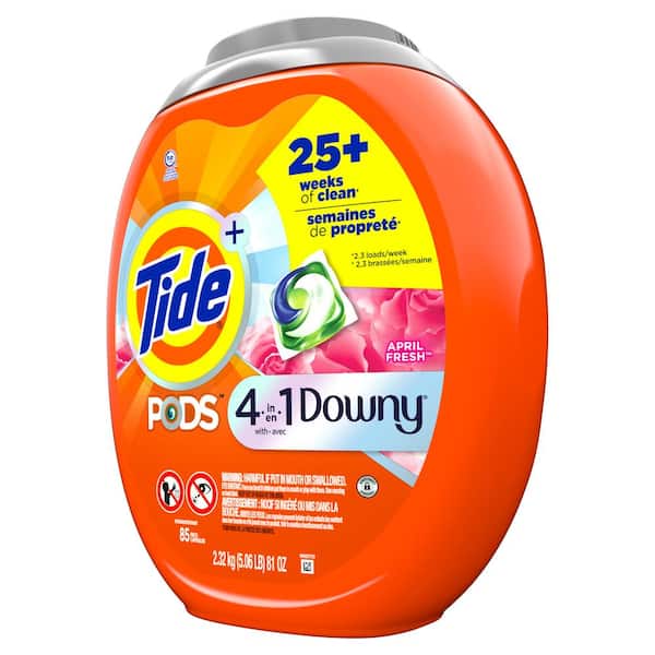 Tide Capsules de détergent à lessive liquide Tide PODS avec Downy, parfum  April Fresh, 54