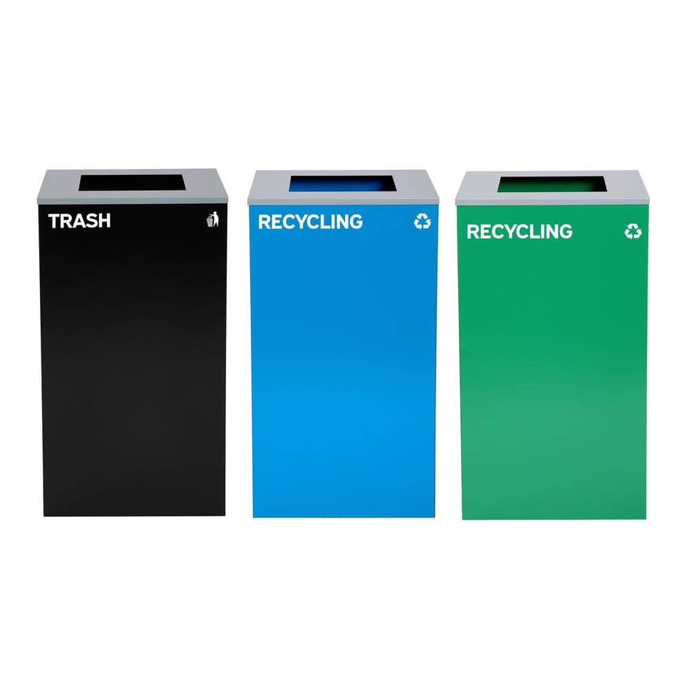 Group of colorful recycle bins, Garbage bins with garbage bags 22479237 PNG