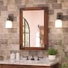 18x26 Rustic Wood Farmhouse Bathroom Vanity Mirror
