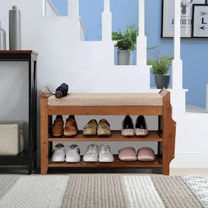 22.5 H 8-Pair 2-Tier Brown Recycled Materials Shoe Rack ME001 - The Home  Depot