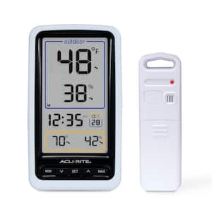 Indoor/Outdoor Wireless Thermometer with Humidity and Clock