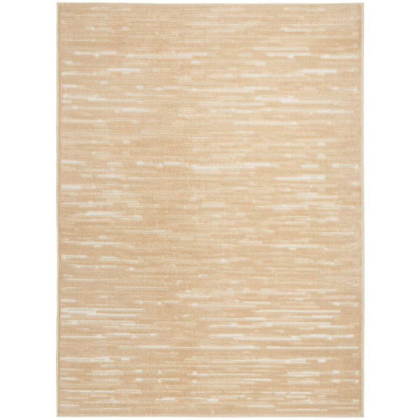 Nourison Casual Taupe 5 ft. x 7 ft. Abstract Contemporary Area Rug