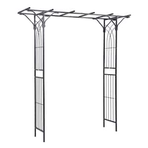 Decorative Metal Garden Trellis Arch with Durable Steel Tubing and Elegant Scrollwork Accent Decor Perfect for Weddings