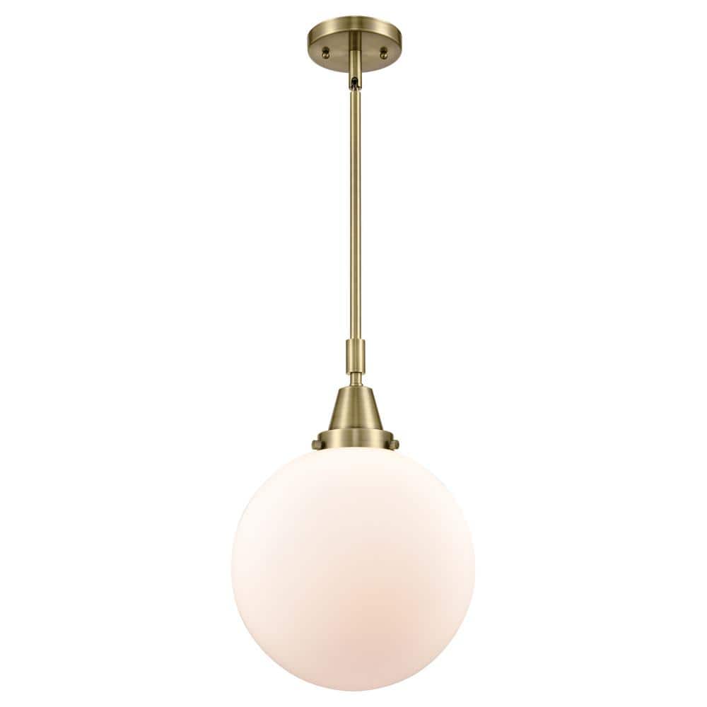 Beacon 100-Watt 1-Light Antique Brass Standard Mini Pendant Light with Painted Glass Shade, No Bulbs Included price history on PriceWatchPro