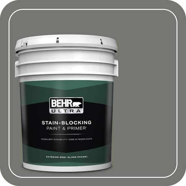 BEHR ULTRA 5 gal. #T17-13 In the Woods Semi-Gloss Enamel Exterior Paint & Primer