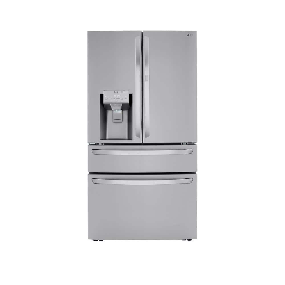LG 23 cu. ft. Door-In-Door 4-Door French Door Refrigerator, Dual and Craft Ice in PrintProof Stainless Steel, Counter Depth