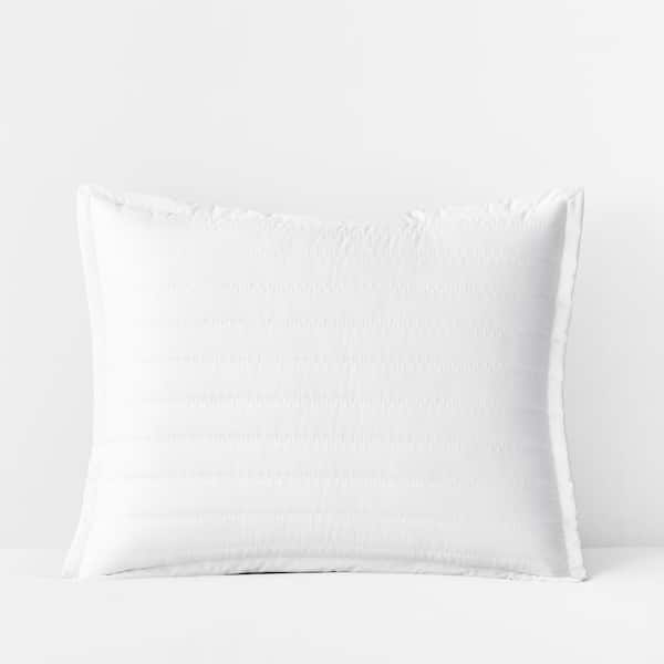 The Company Store Legends Hotel Wrinkle-Free White Cotton Sateen King Sham