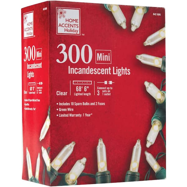 300 Count Clear Incandescent Mini Lights