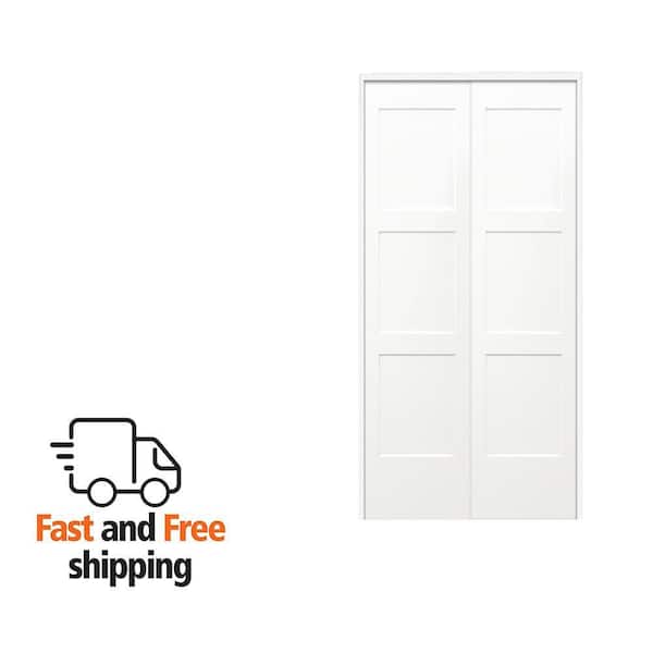 MMI DOOR 48 in. x 80 in. Birkdale Primed Bi-Parting Solid Core