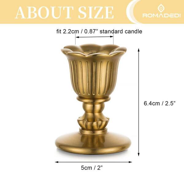 Gold Brass Candlestick 12-Pack TN0014 - The Home Depot