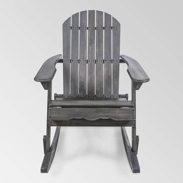 TIRAMISUBEST Foldable Dark Gray Wood Outdoor Rocking Chair Adirondack   Outdoor Rocking Chairs W1608xy70289 64 600 