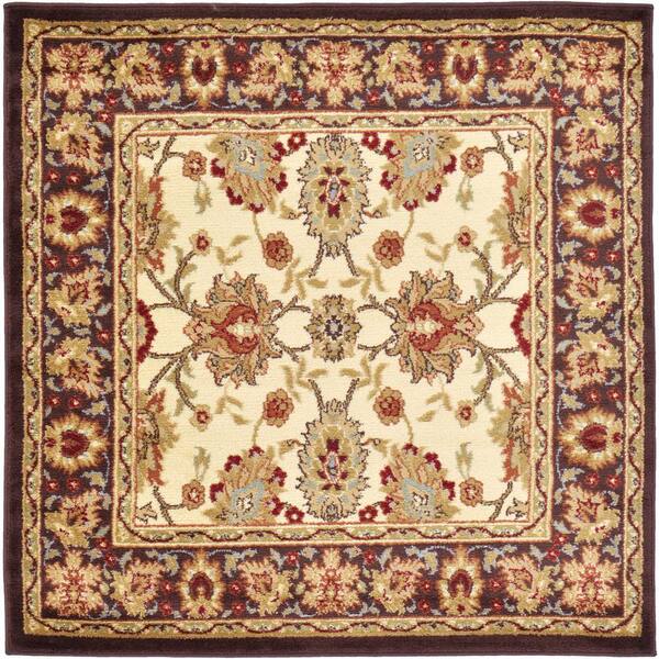 Unique Loom Voyage Springfield Ivory 4' 0 x 4' 0 Square Rug 3120263