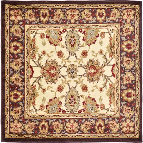 Unique Loom Voyage Springfield Ivory 4' 0 x 4' 0 Square Rug