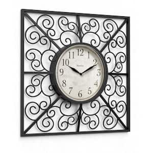 33163- 20" Bronze Open Wall Clock with Swirls
