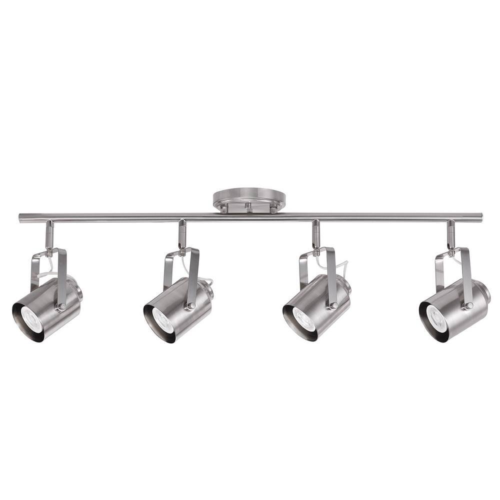 Globe Electric Westmore 2 ft. 4Light Brushed Nickel Track Lighting Kit