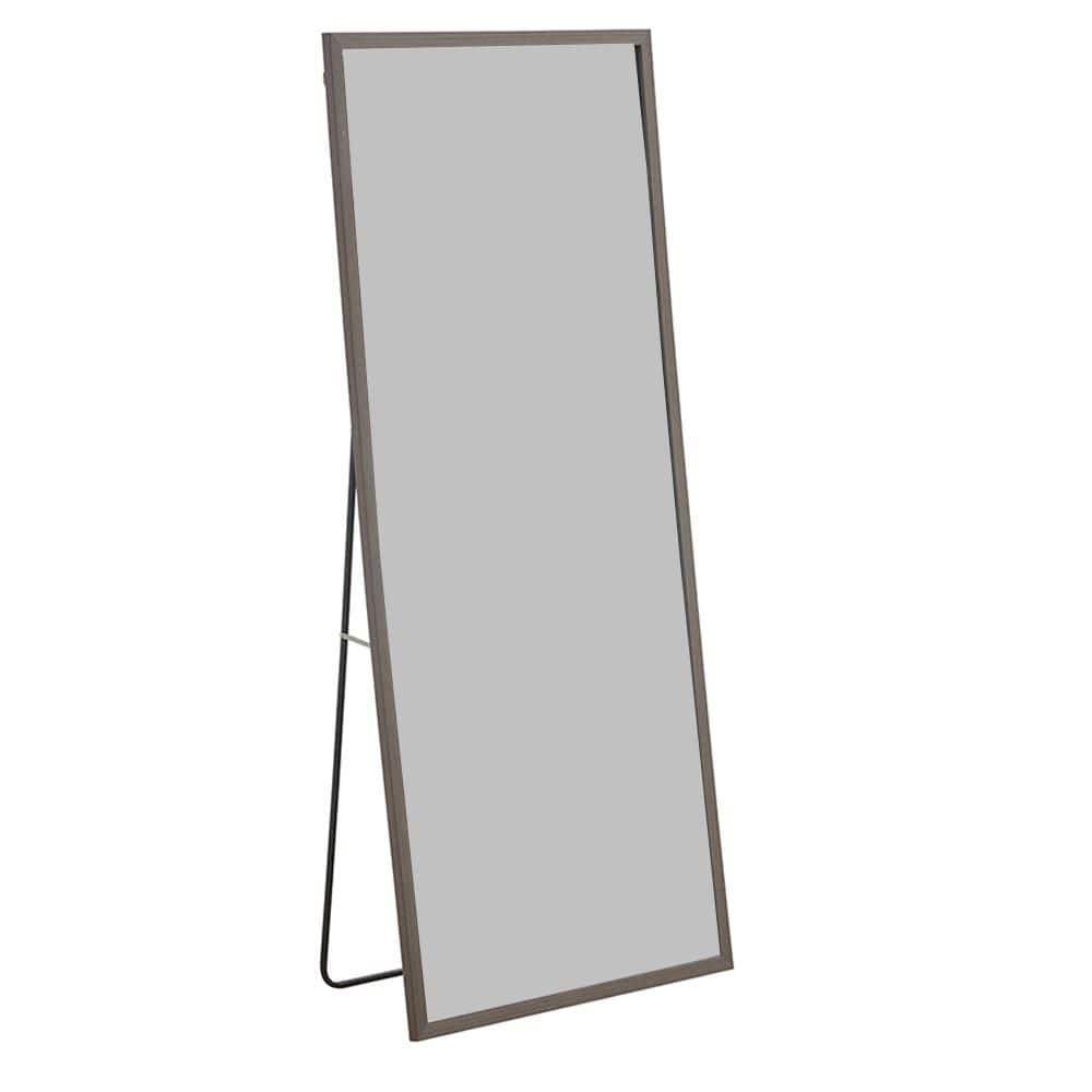Gray 31.5 in. W x 71 in. H Modern Rectangle Glass Framed Mirror Wall Mirror