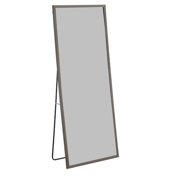 Unbranded Gray 31.5 in. W x 71 in. H Modern Rectangle Glass Framed Mirror Wall Mirror Wall Decor Mirror