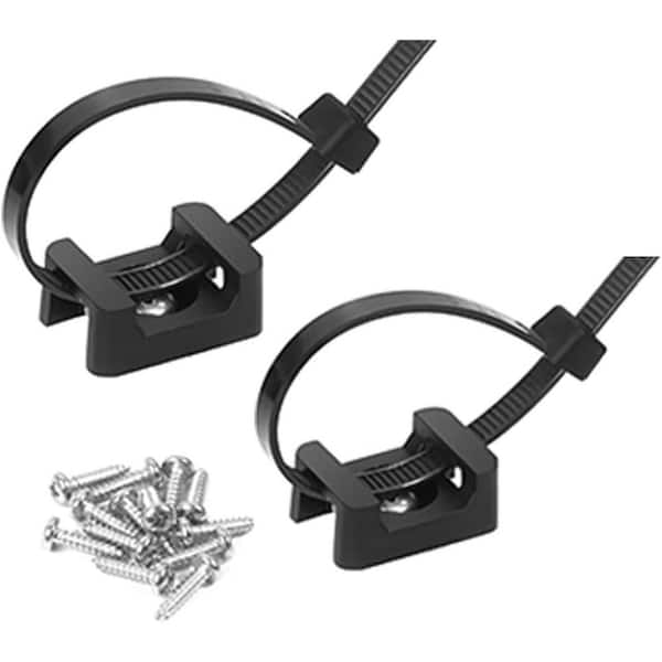 6 in. Cable Zip Tie Base Saddle Type Mounts Anchor Wire Cable Clips Organizer Holders Clamps Fasteners Black (75-pack)