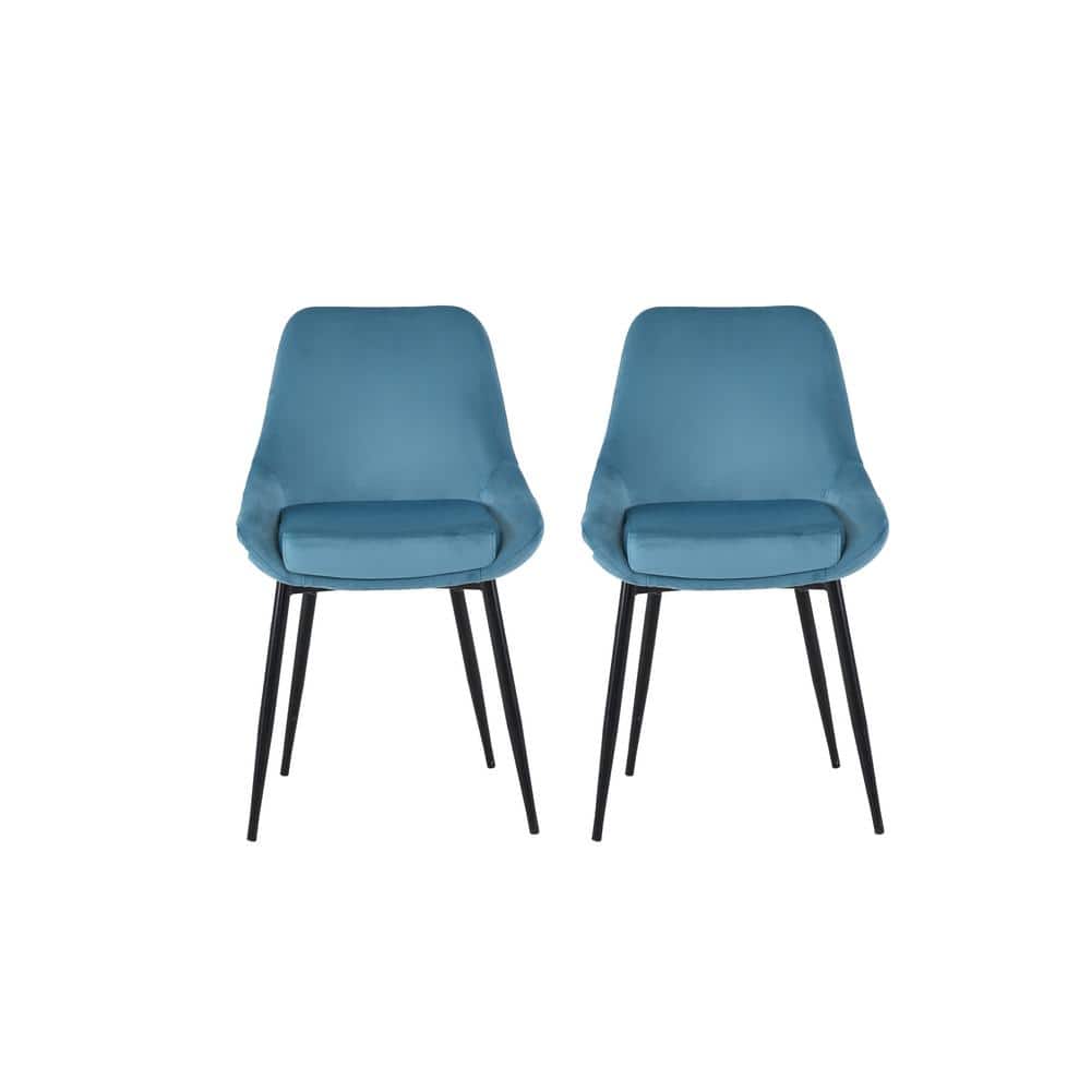 Silverpark Blue Kitchen Chair Modern Upholstered Dining Chairs, Desk