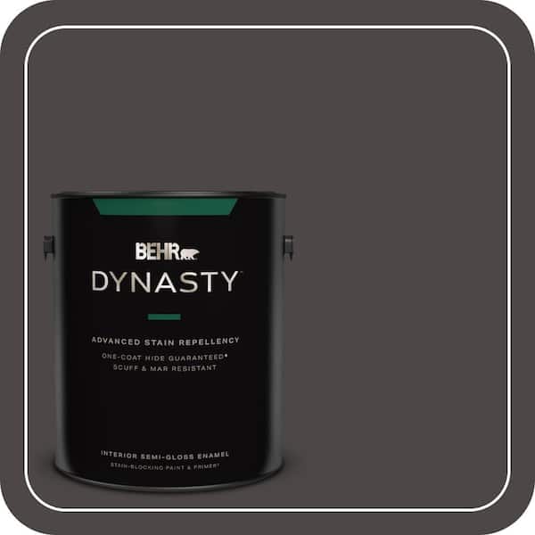 BEHR DYNASTY 1 gal. Home Decorators Collection #HDC-CL-14A Warm Onyx Semi-Gloss Enamel Interior Stain-Blocking Paint & Primer