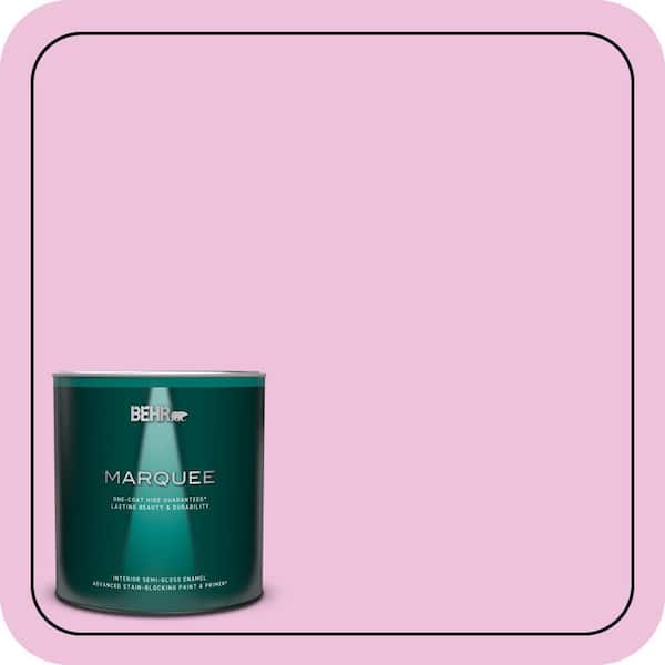 BEHR MARQUEE 1 qt. #P120-1 Starlet Pink Semi-Gloss Enamel Interior Paint & Primer
