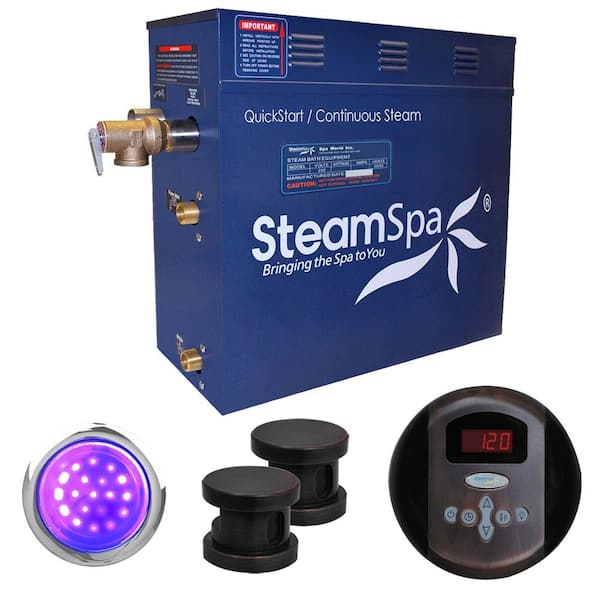 SteamSpa Indulgence 12kW Steam Bath Generator Package in Oil Rubbed Bronze