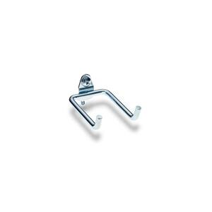 2-3/4 in. Double Rod 80 Degree Bend 1/4 in. Dia Zinc Plated Steel Pegboard Hook (10-Pack)