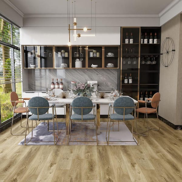 Hydrostop Miami Waves 20 MIL x 7.1 in. W x 48 in. L Waterproof Click Vinyl Plank Flooring (23.64 sq. ft./Case)