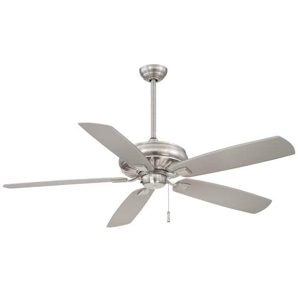 MINKA-AIRE Sunseeker 60 in. Indoor/Outdoor Brushed Nickel Wet Ceiling Fan