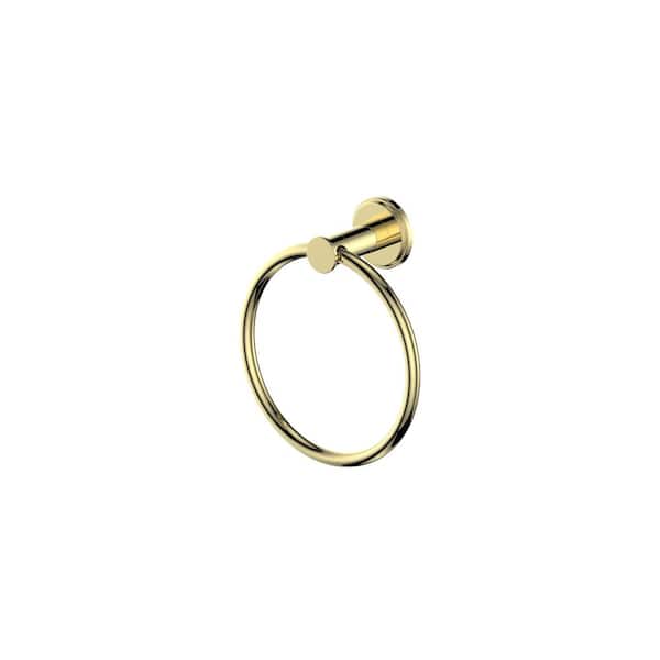 ZLINE Kitchen and Bath ZLINE Emerald Bay Towel Ring in Polish Gold