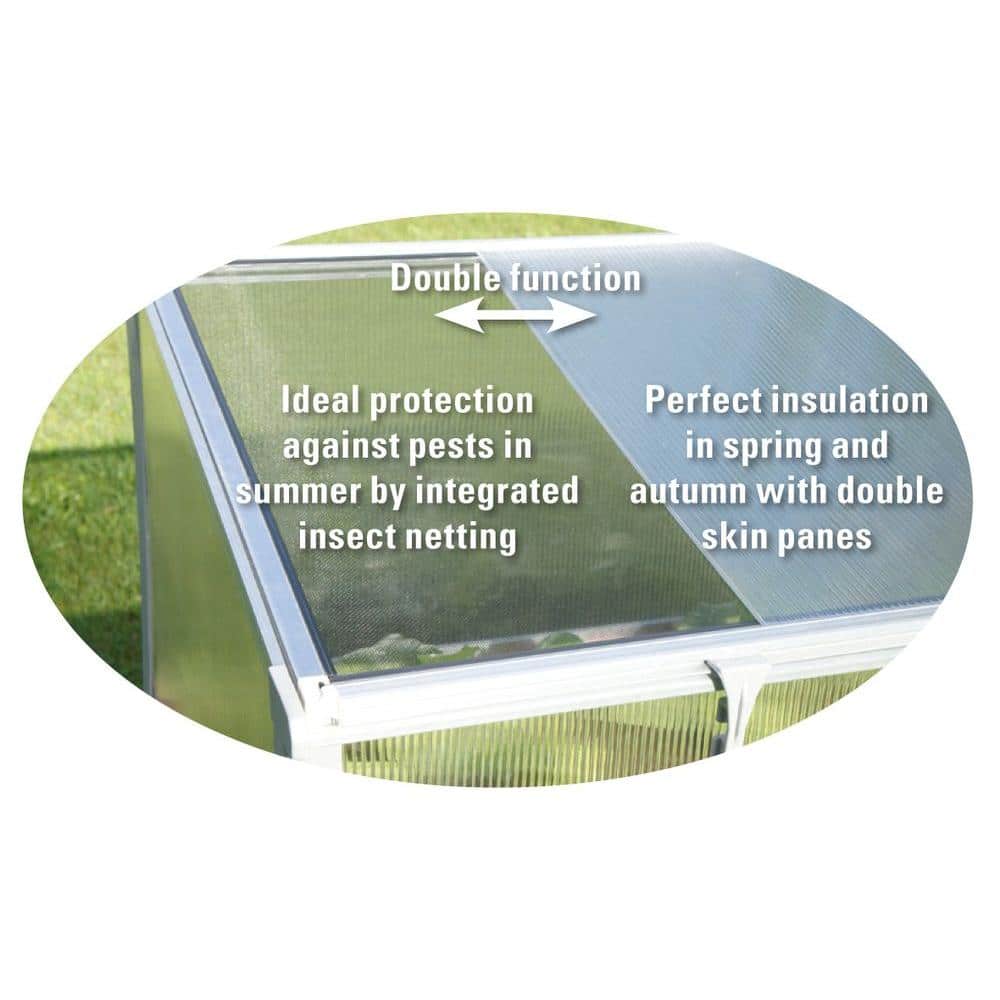 Anodized Aluminum Year-Round Cold Frame Greenhouse with Polycarbonate Panels